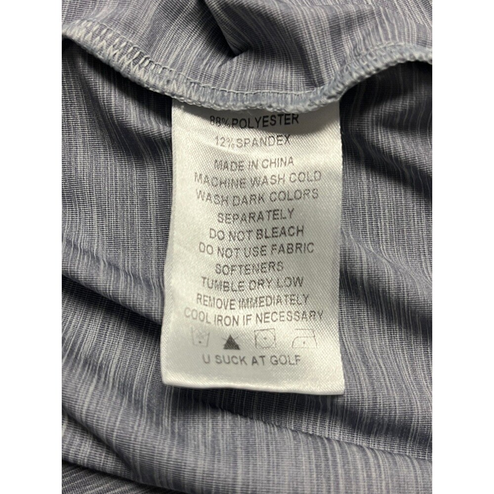 USAG U Suck At Golf Performance Polo Shirt Gray Heather Men's Large - Picture 7 of 7